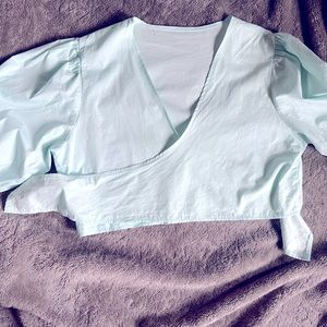 Front tie crop top
